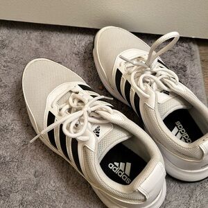 Adidas Men White and Black Golf Shoes